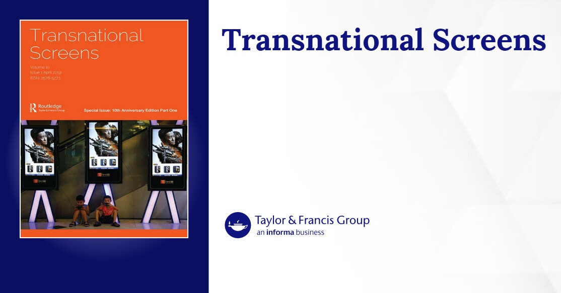 Banner image of journal with orange cover and the journal title "Transnational Screens"