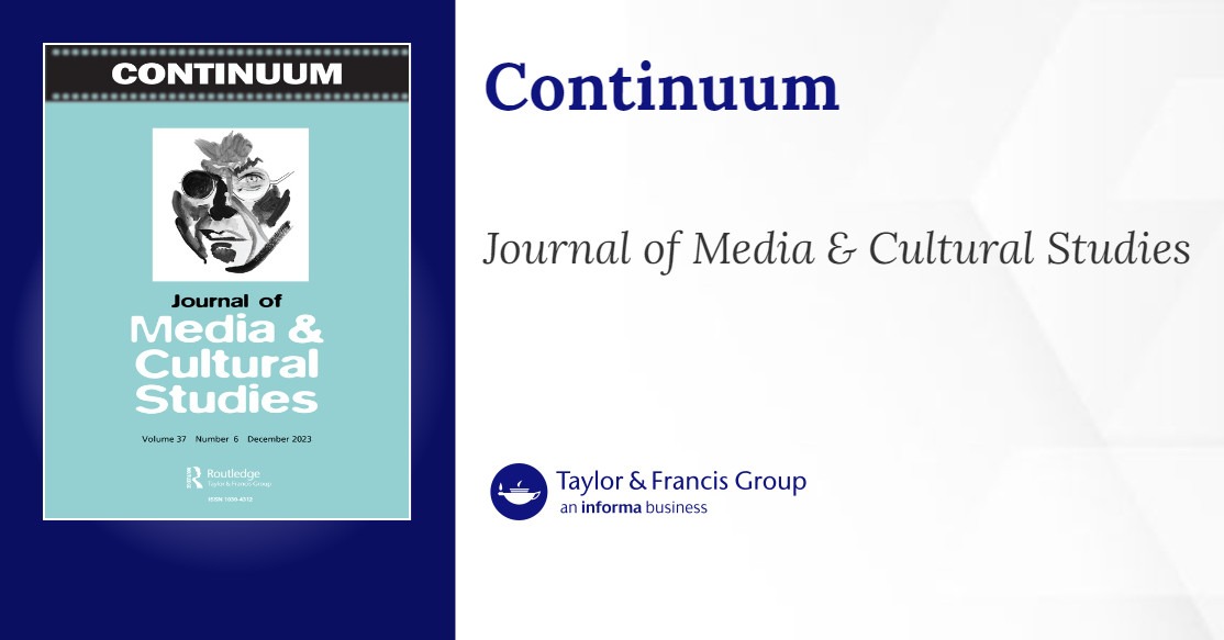 Journal banner image including teal cover on left and title on right reading "Continuum: Journal of Media and Cultural Studies"