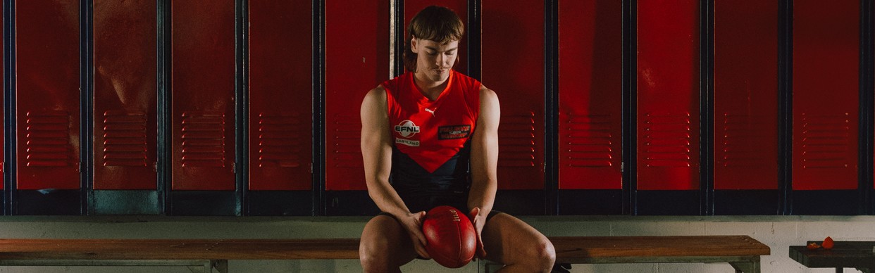 Banner image of AFL footballer Ryan Emerson in short film Eye of the Game