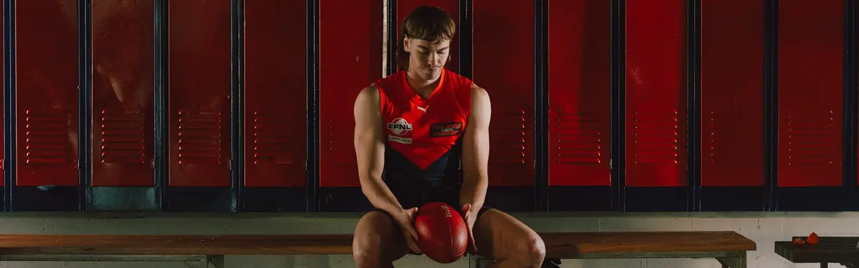 Banner image of AFL footballer Ryan Emerson in short film Eye of the Game